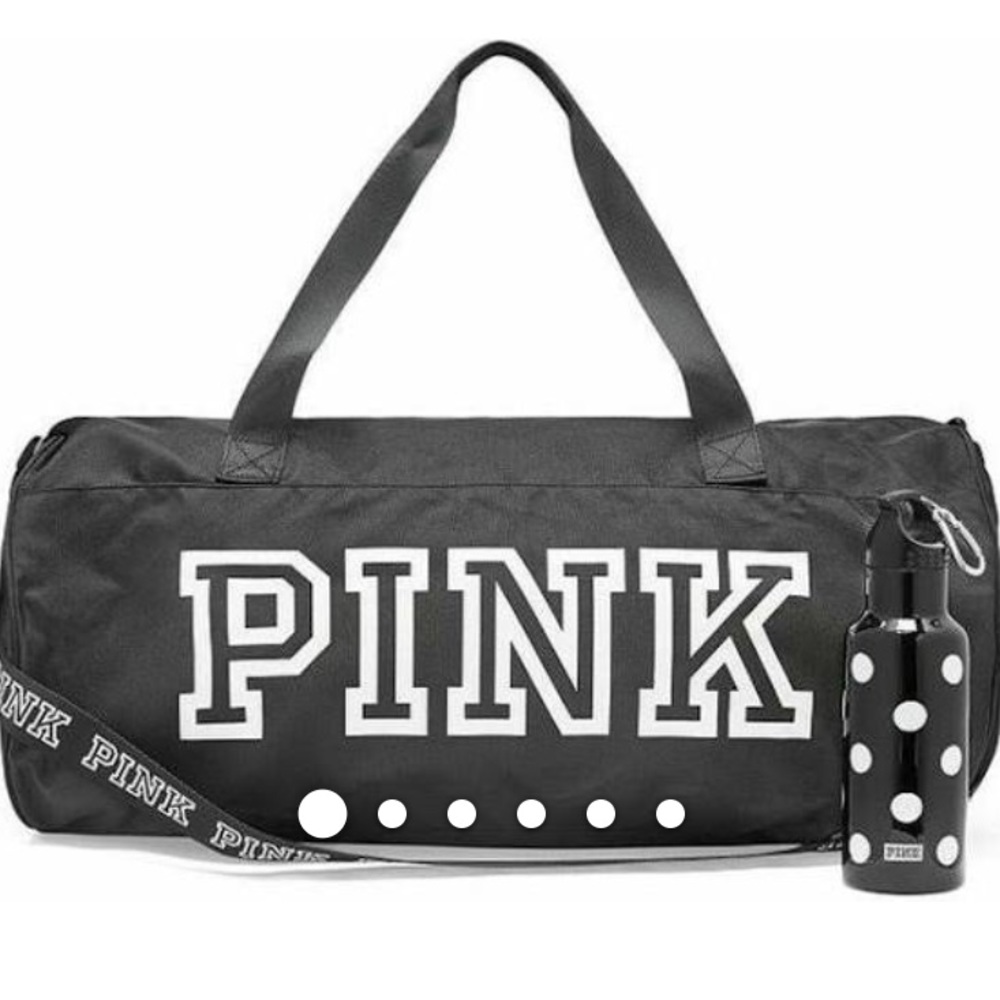 VS PINK Duffle Bag and water bottle black New